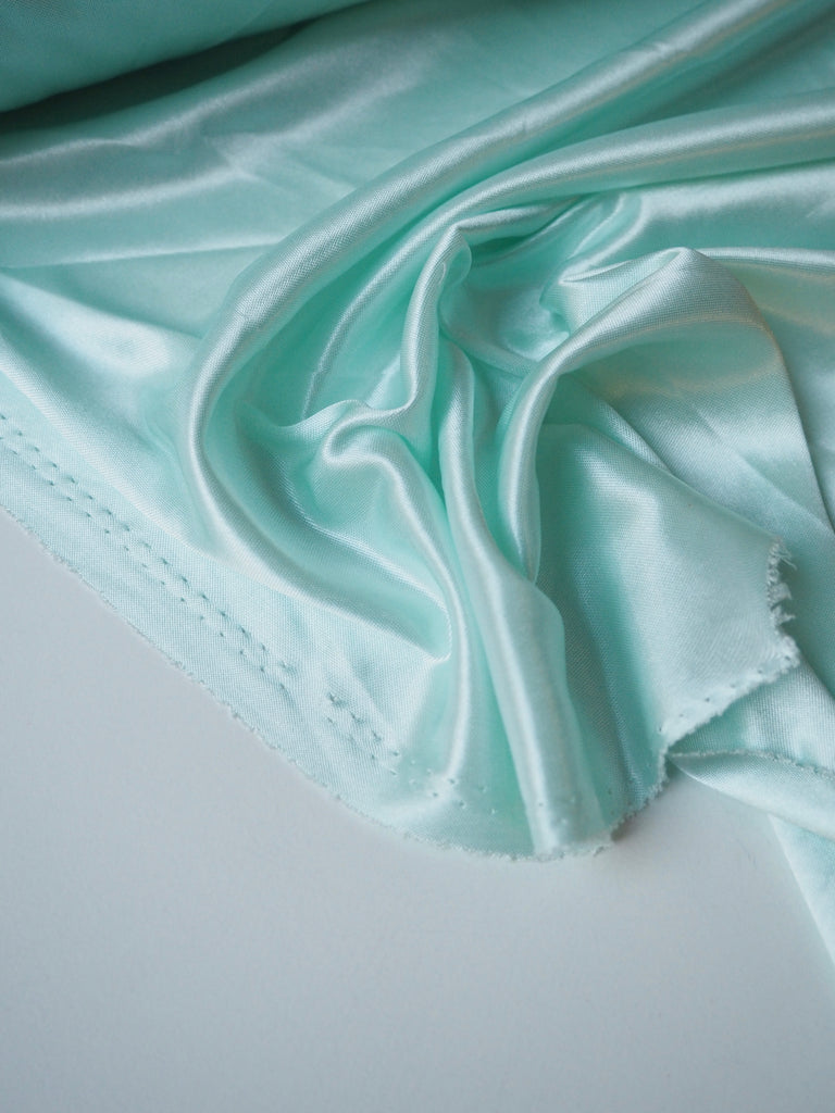 Mint Satin Jersey