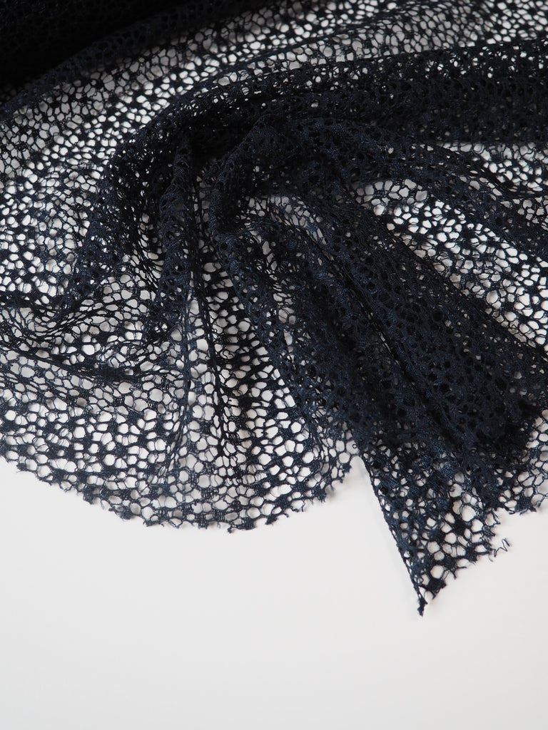 Navy Web Stretch Lace