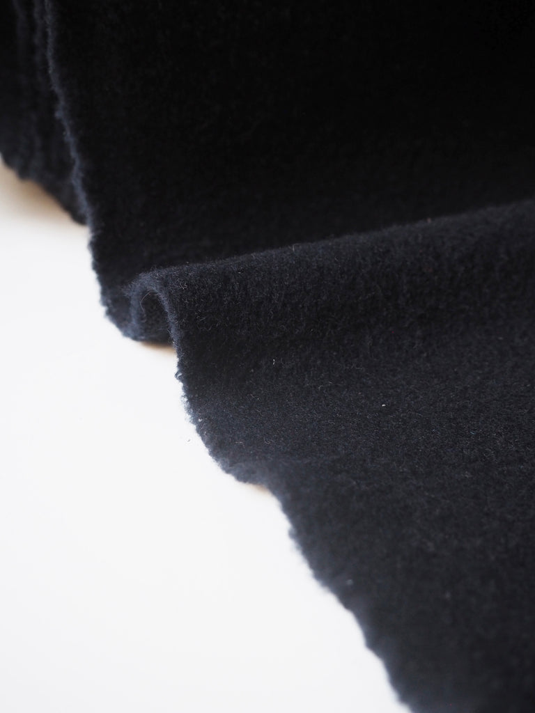 Navy Wool + Cashmere Fleece Jersey