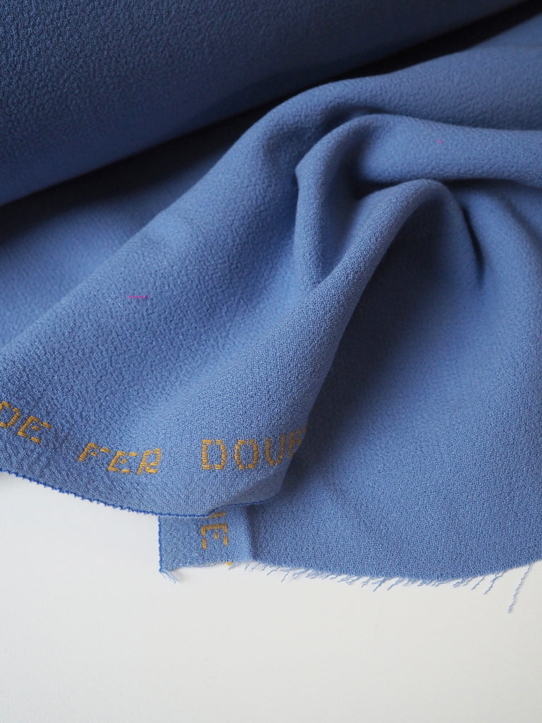 Cornflower Double Wool Crepe