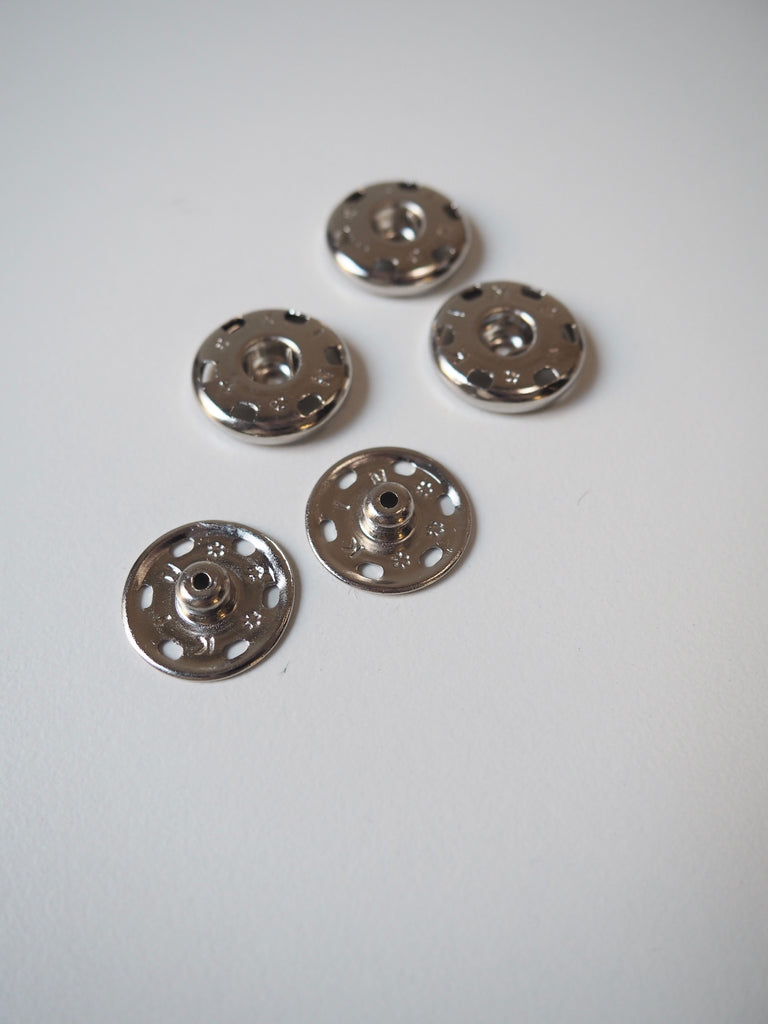 Silver Sew-On Press Studs 19mm