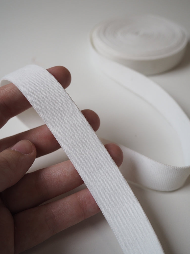 White Soft Elastic 20mm