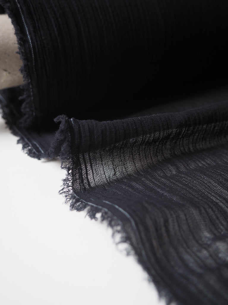 Black Crinkle Cotton