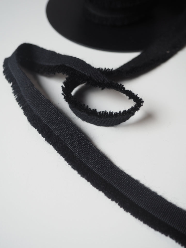 Black Mini Fringe Trim 15mm