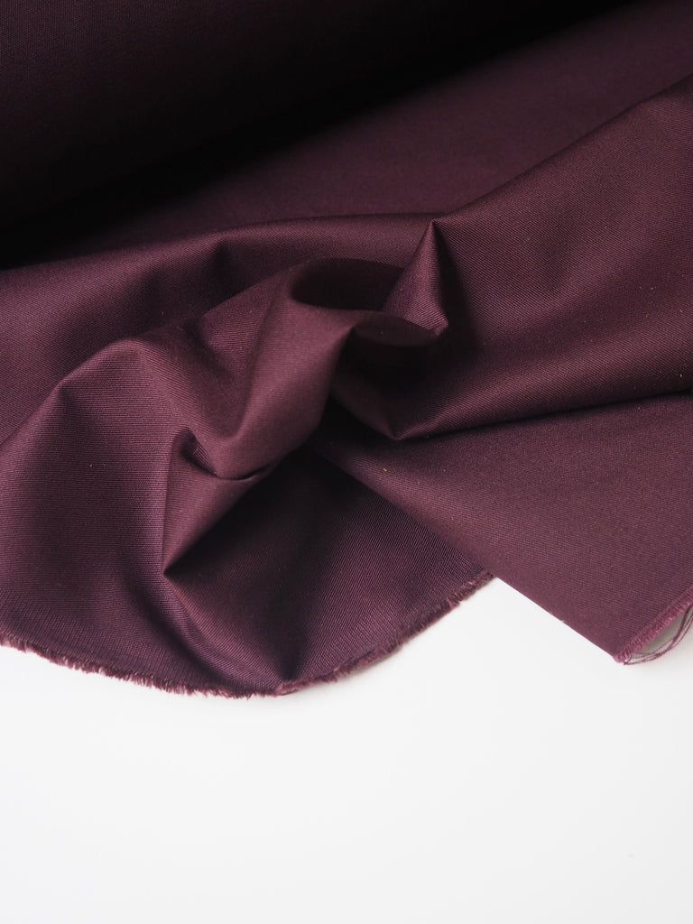 Burgundy Viscose/Poly Twill