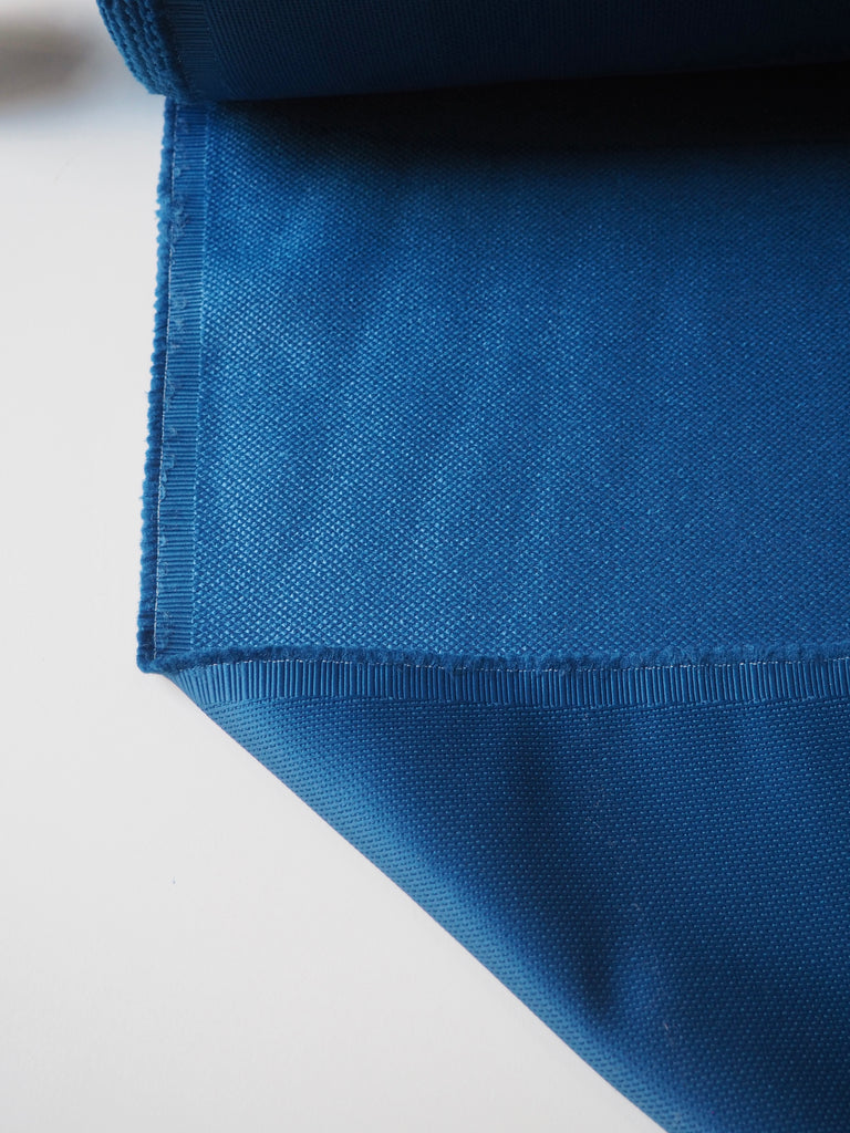 Blue Sateen Jacquard