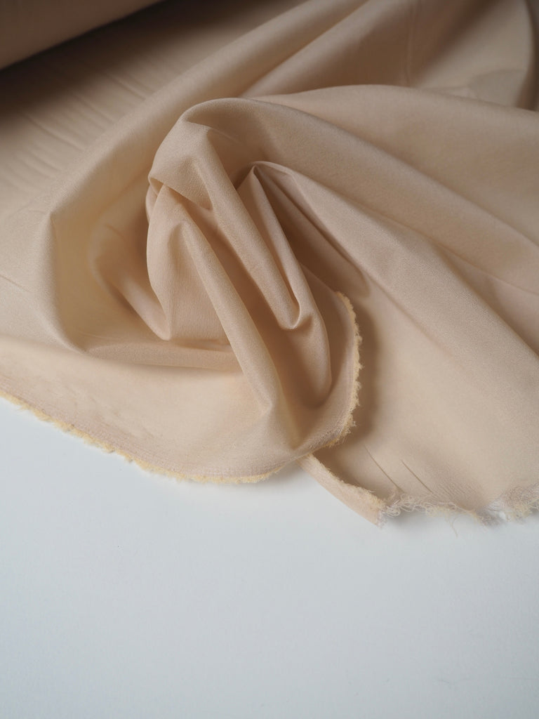 Yellow Beige Stretch Silk/Acetate Chiffon Lining