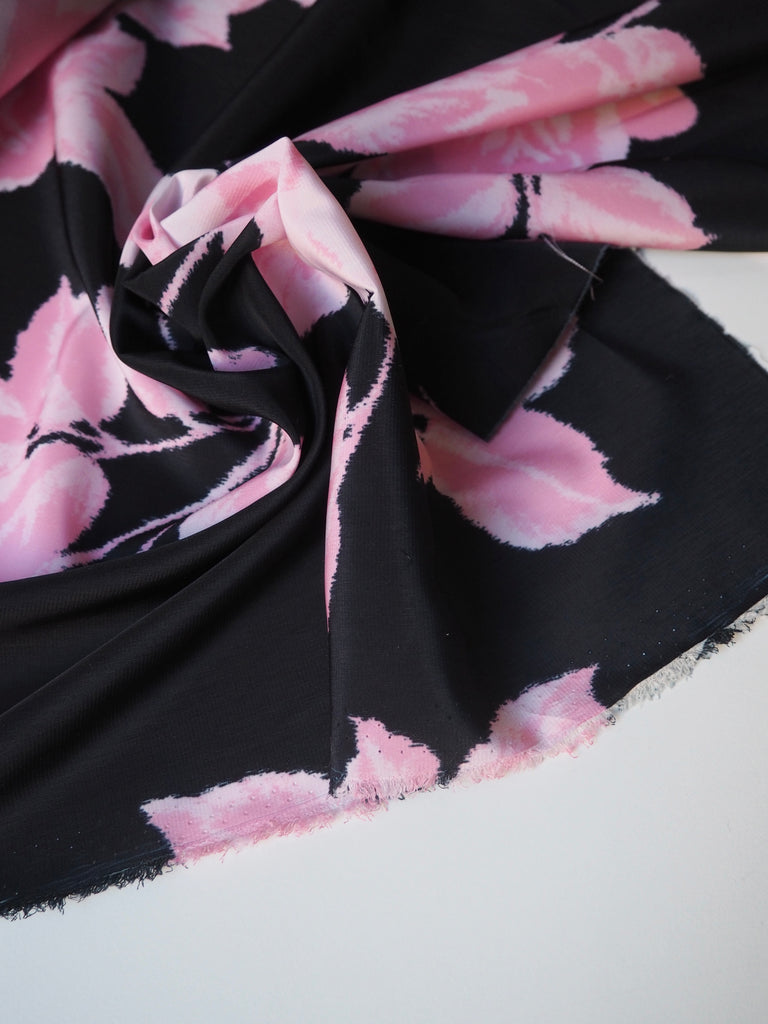 Pink Shadow Rose Crepe de Chine