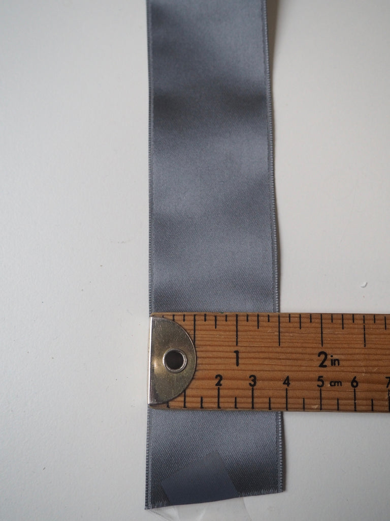 Grey Double Faced Satin Ribbon 40mm