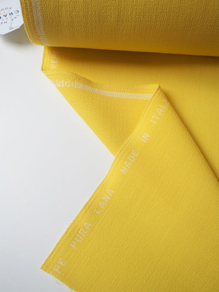 Lemon Double Wool Crepe