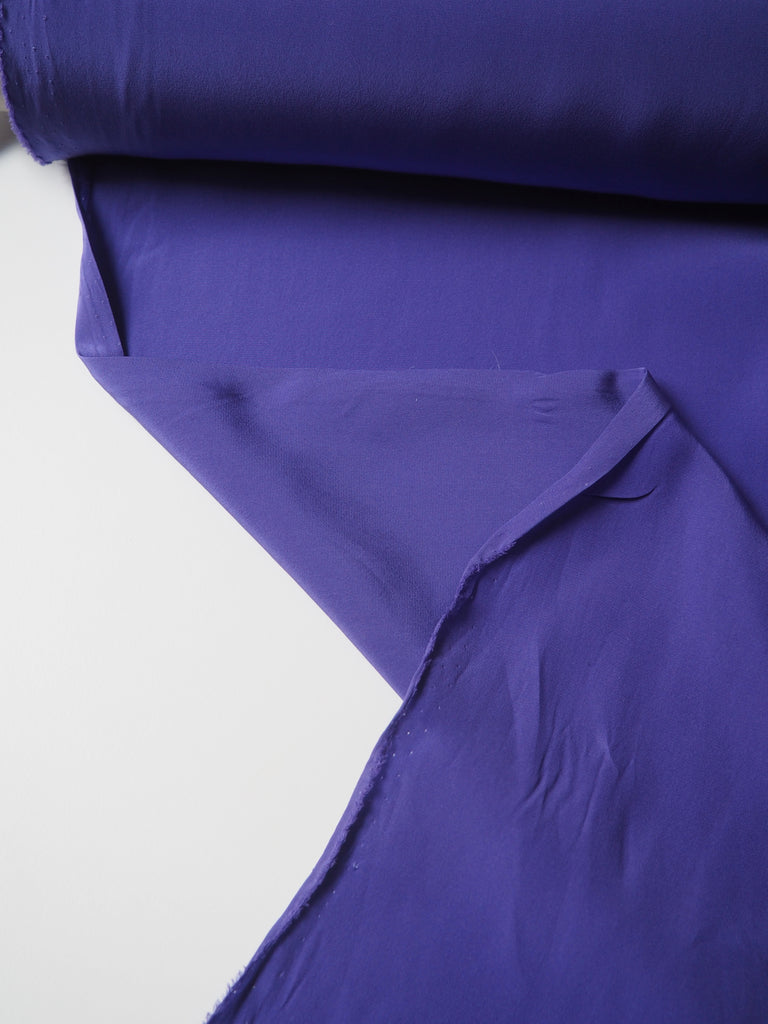 Rich Violet Silk Crepe de Chine