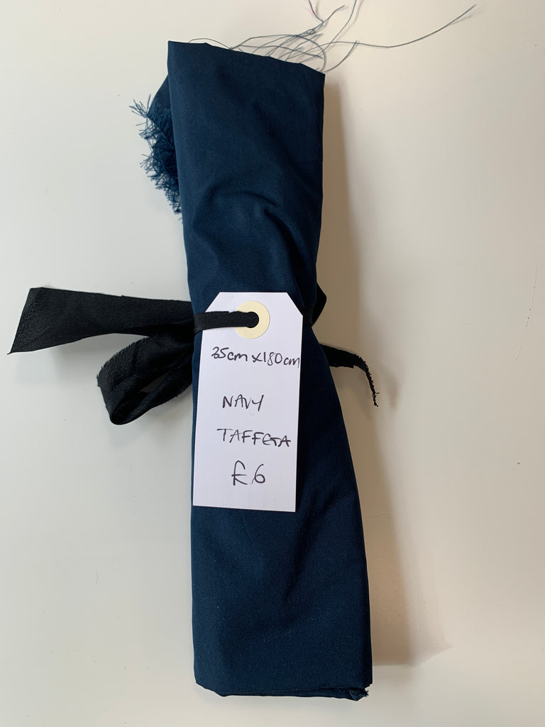 Navy Taffeta Remnant