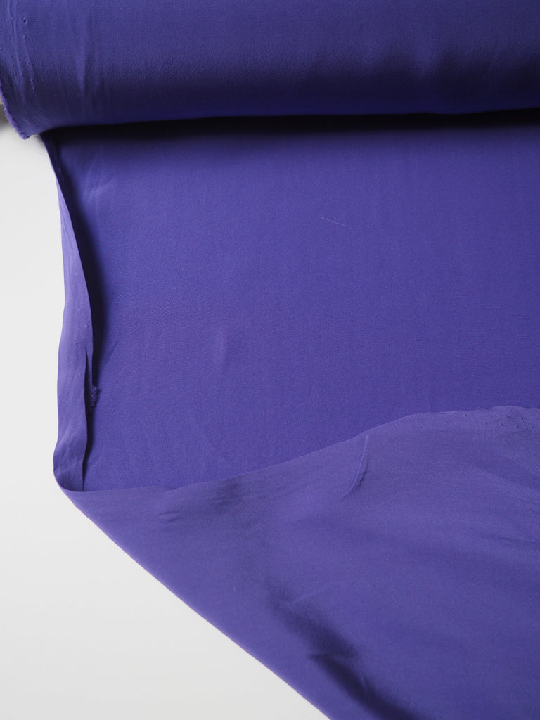 Rich Violet Silk Crepe de Chine