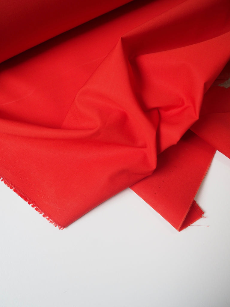 Vermillion Cotton Poplin