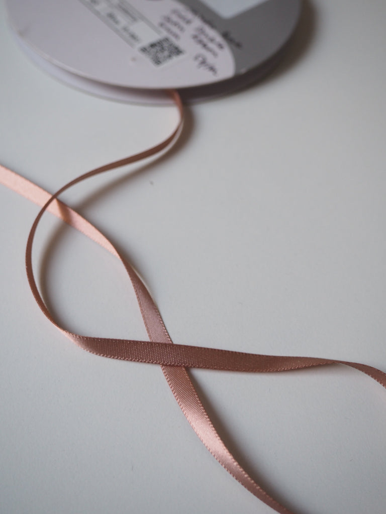 Shindo Rose Gold Double Satin Ribbon 6mm