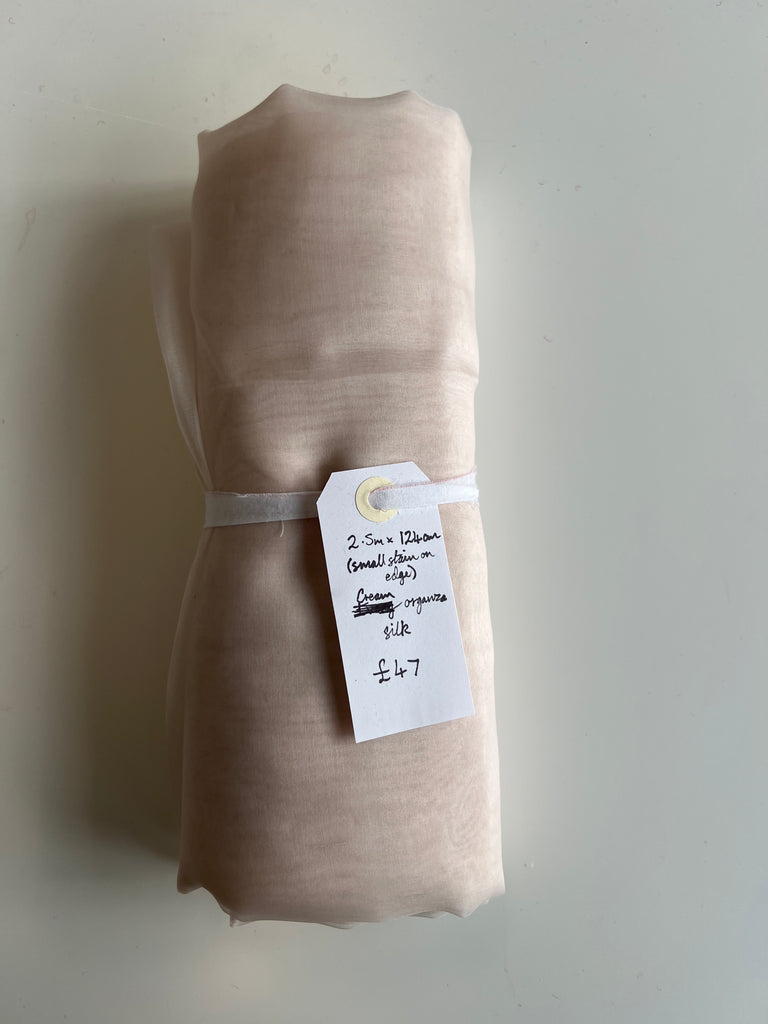 Cream Organza Silk Remnant