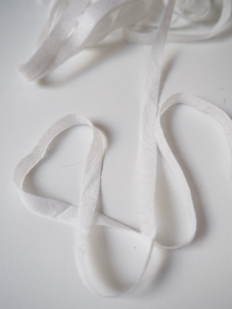 White Cotton Fusible Bias Stay Tape 8mm