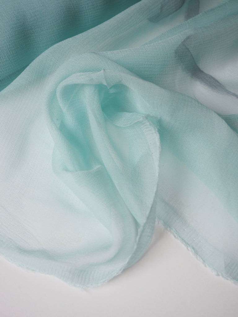 Aqua Silk Chiffon