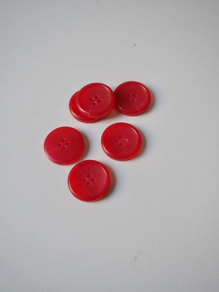 Branded Red Buttons 18mm