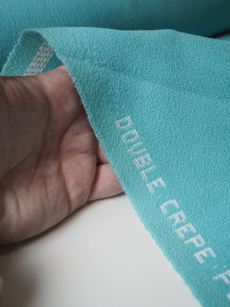 Aqua Double Wool Crepe