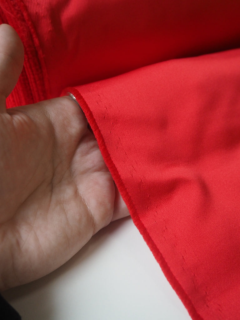 Red Twill-Backed Heavy Satin