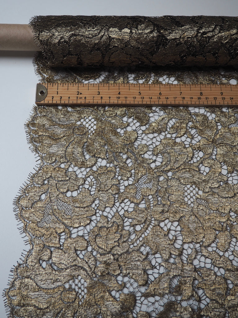 Golden Armour Scalloped Lurex Lace