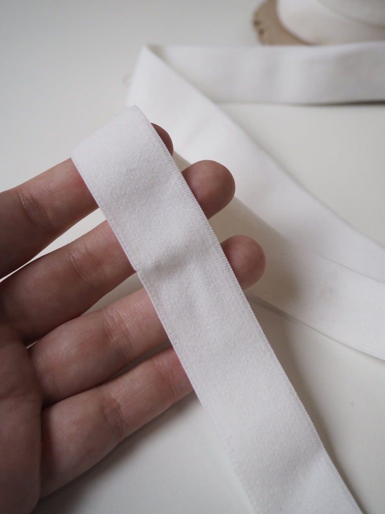 White Soft Elastic 25mm