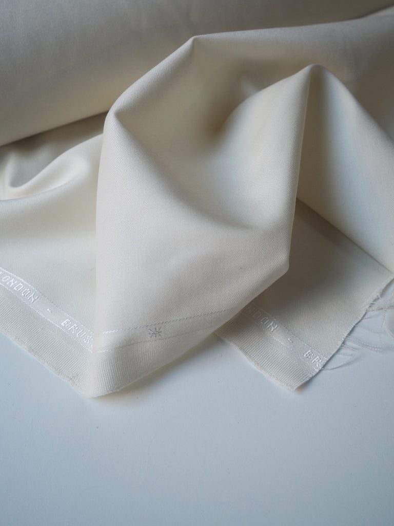 Ivory Lightweight Wool Twill