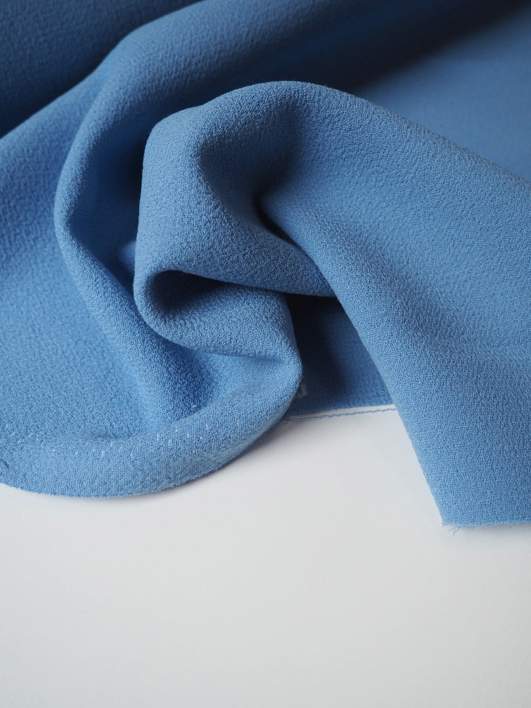 Waterfall Blue Double Wool Crepe