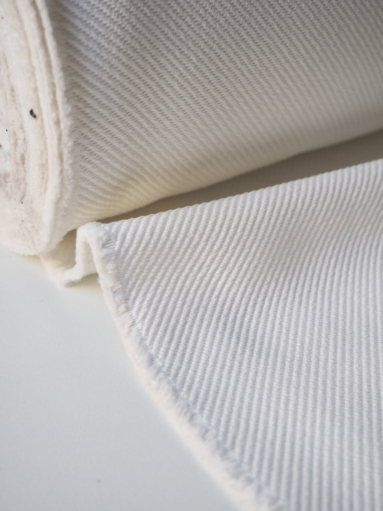 White Sateen Chunky Twill