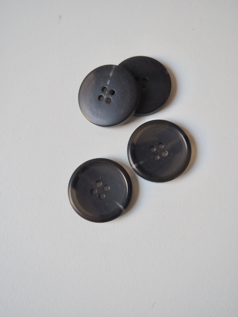 Branded Dark Faux Horn Buttons 23mm