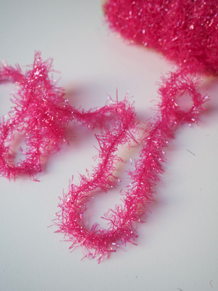 Pink Tinsel Trim 15mm