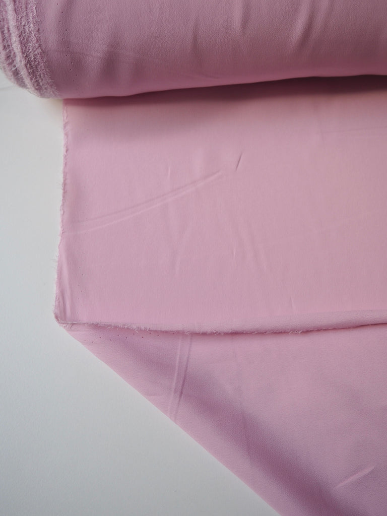 Pink Sugar Silk/Acetate Crepe de Chine