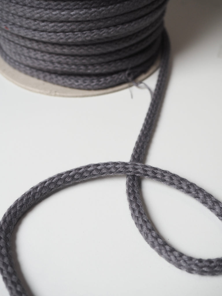 Grey Braided Cord 8mm