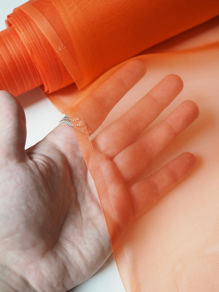 Orange Silk Organza