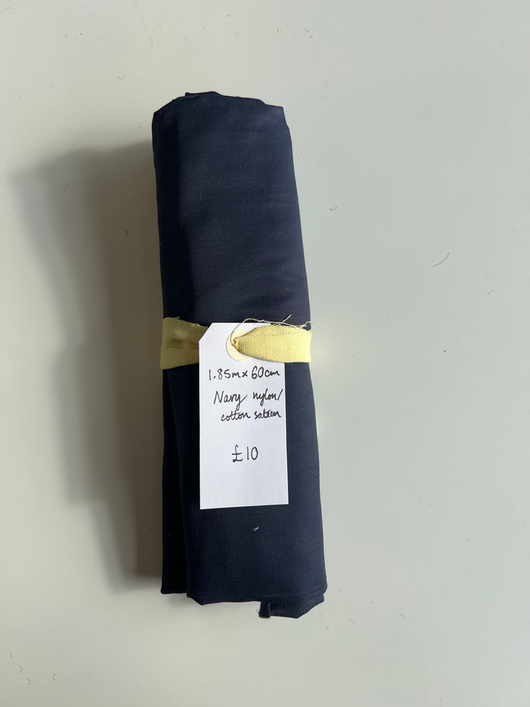 Navy Nylon/Cotton Sateen Remnant