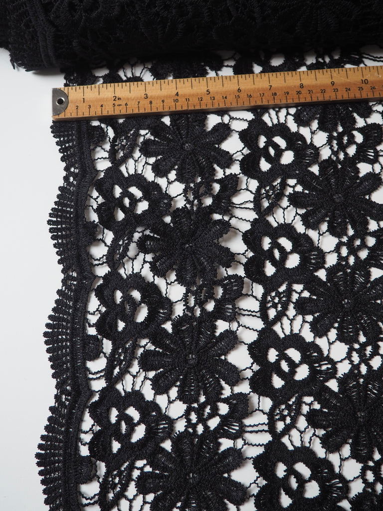 Black Scallop Guipure Lace