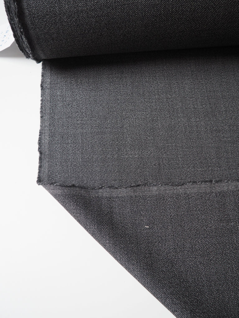 Cool Grey Marl Stretch Wool Suiting