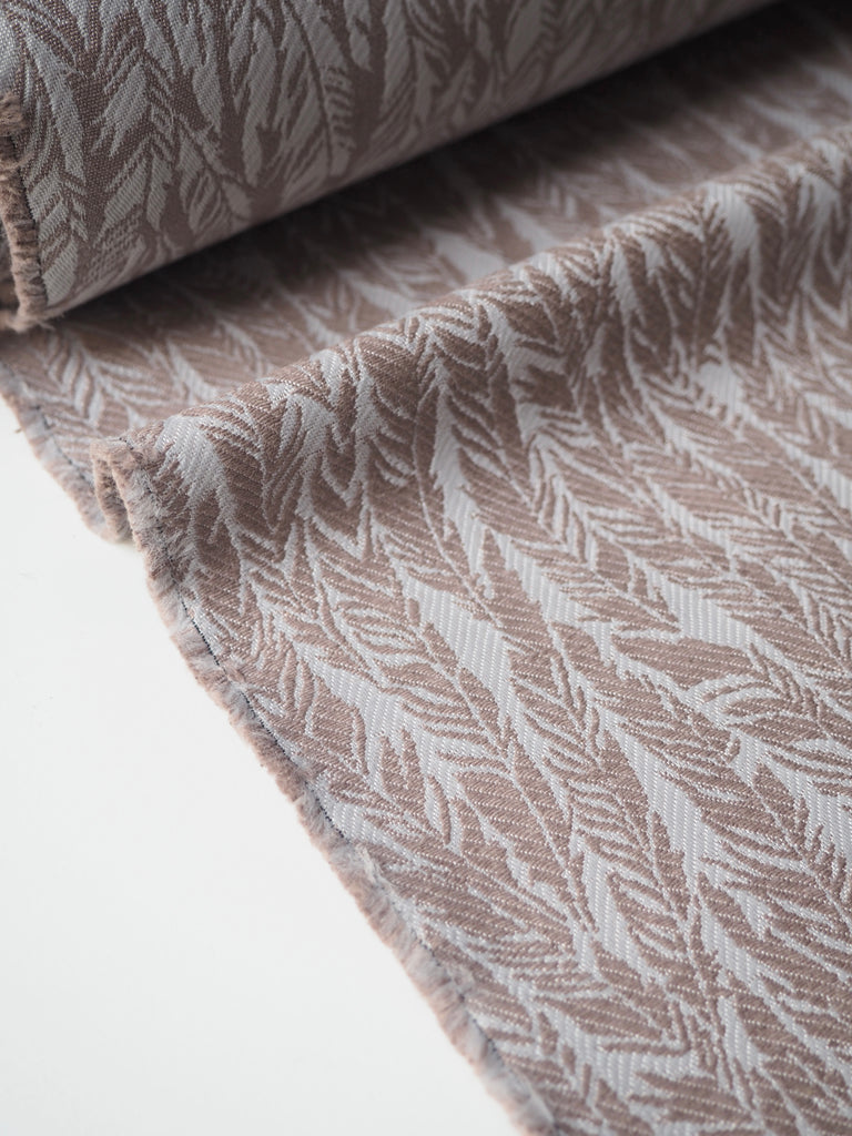 Taupe Feather Jacquard