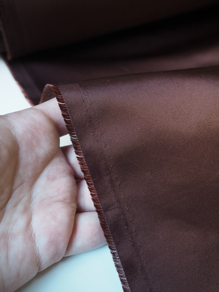 Brown Satin Twill