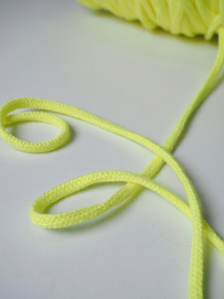 Neon Yellow Braided Cord 6mm