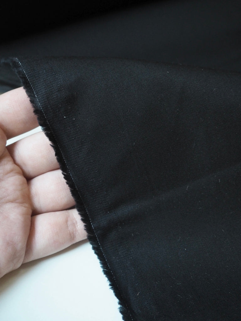 Black Sateen Cotton Twill