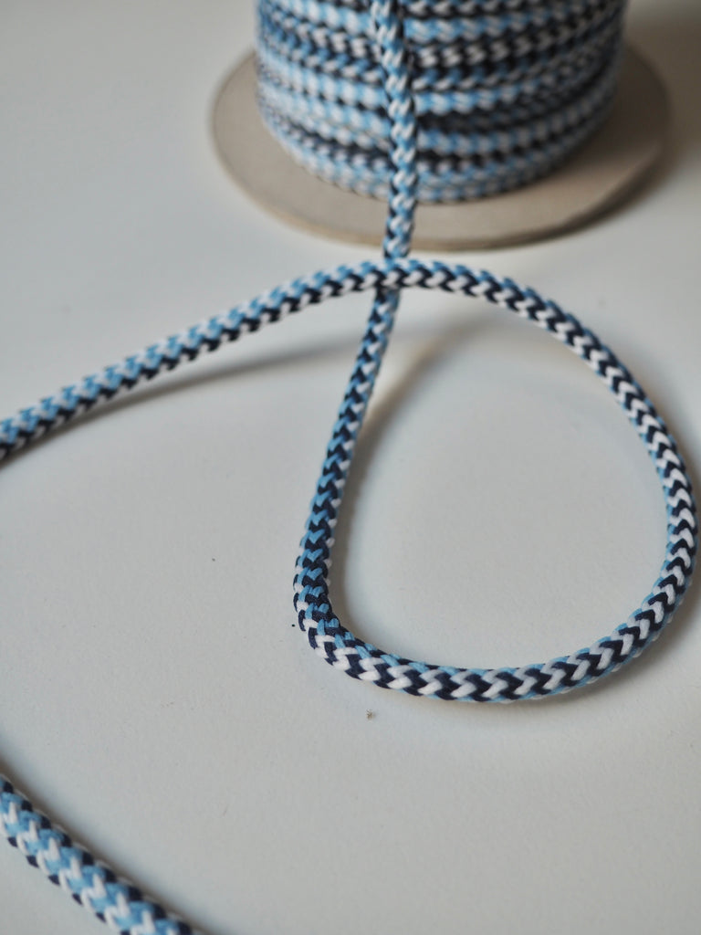 Blue Mix Braided Cord 6mm