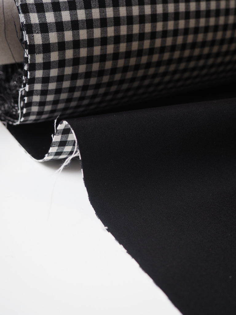 B+W Wool Gingham Bonded Jersey