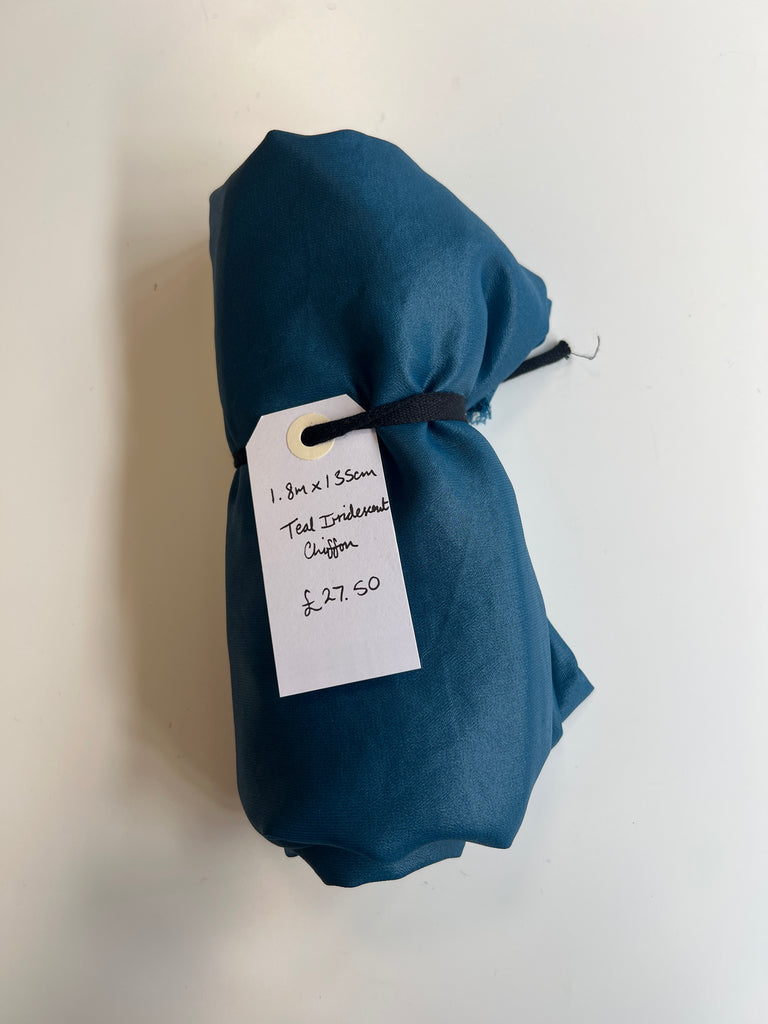 Teal Iridescent Chiffon Remnant