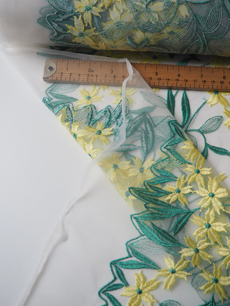 Daffodil Embroidered Tulle