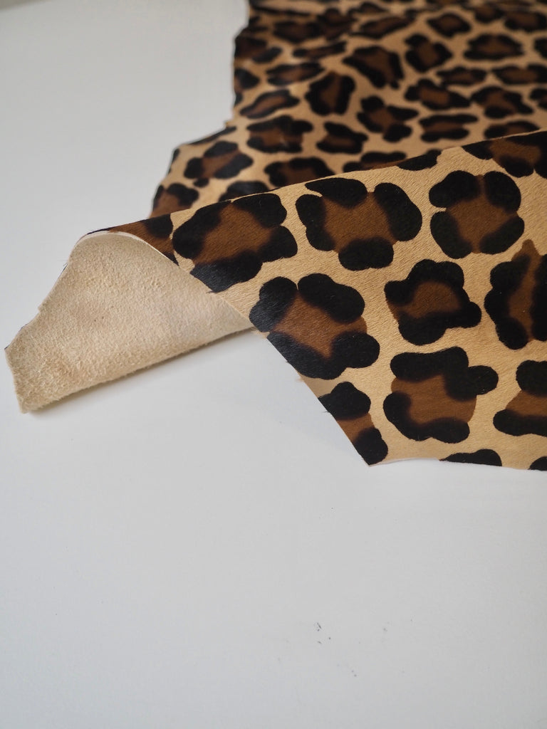 Large Leopard Print Pony Calfskin