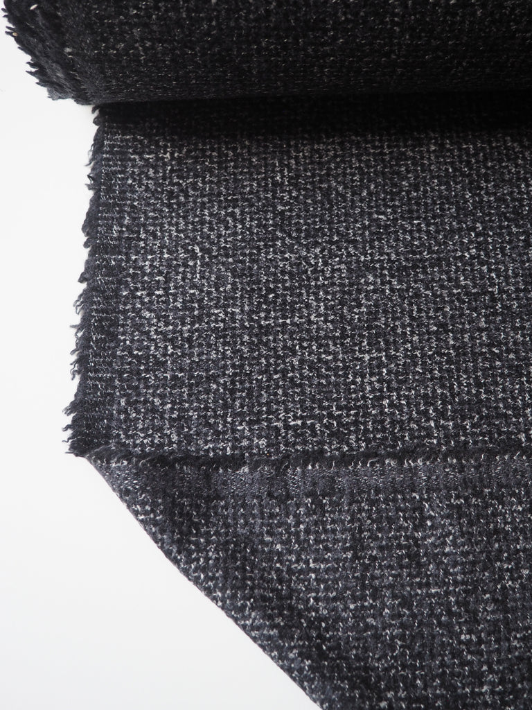 Grey + Black Light Bouclé Wool