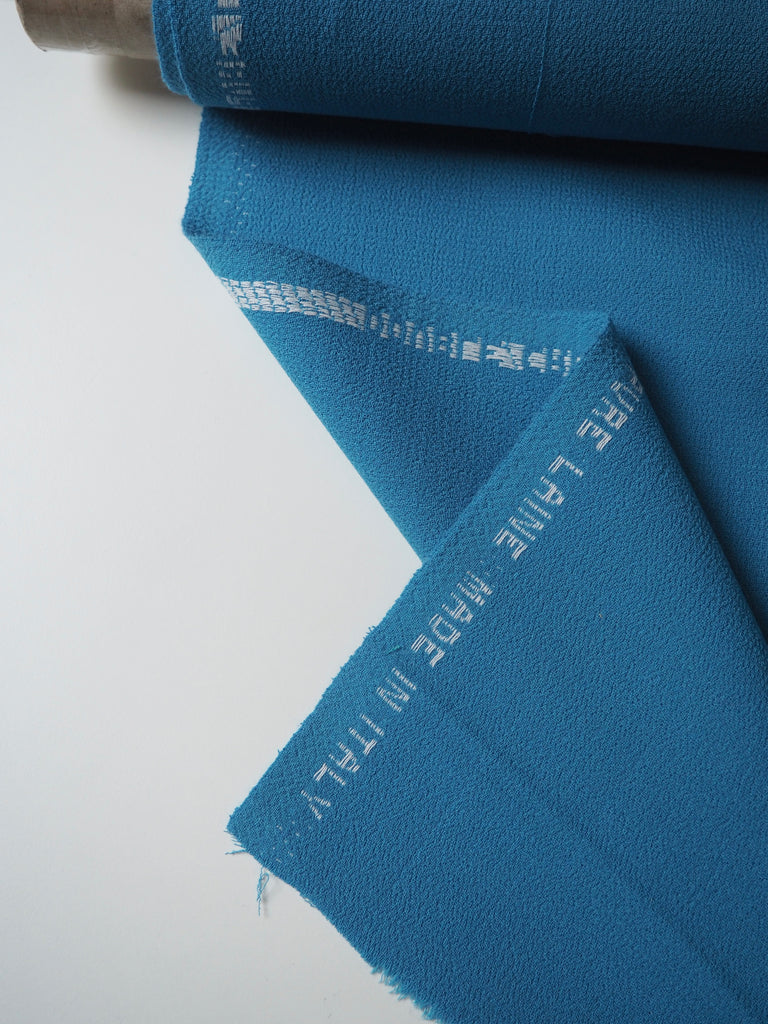 Ocean Blue Double Wool Crepe