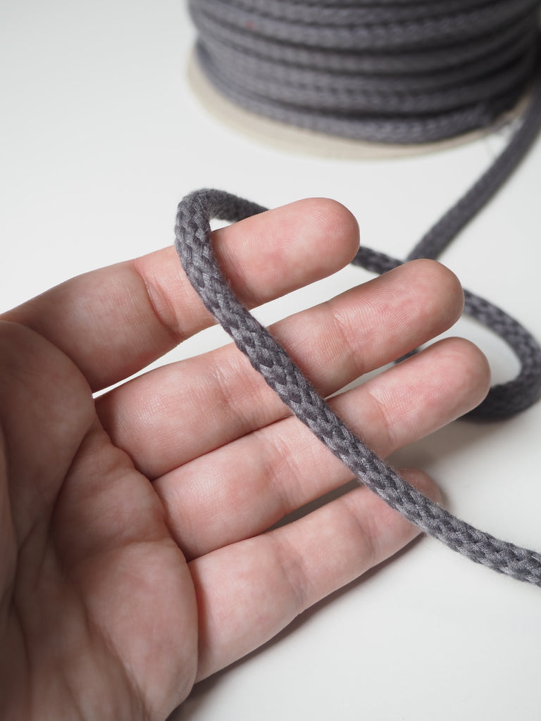 Grey Braided Cord 8mm